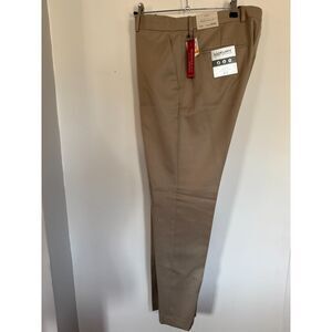 Perry Ellis NWT 33x32 Flat Front Color Toast Luxury Performance Pants